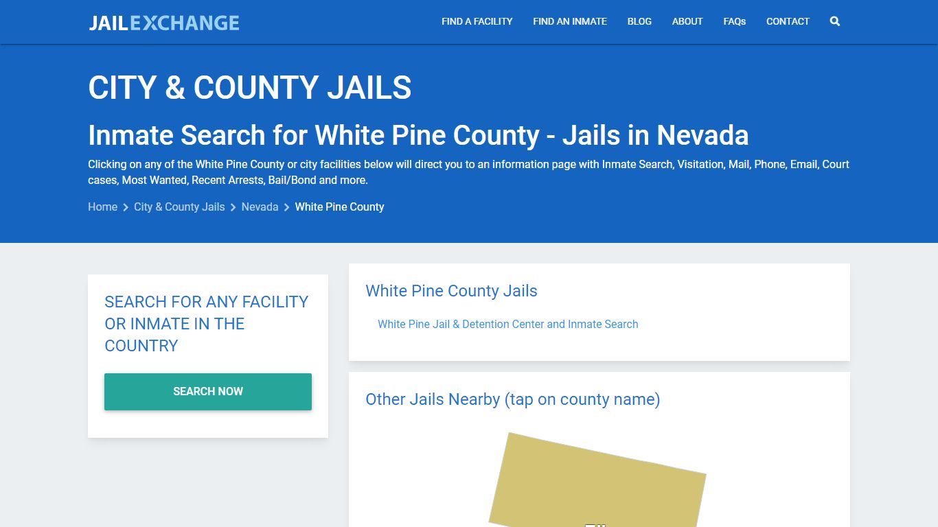Inmate Search for White Pine County | Jails in Nevada - Jail Exchange